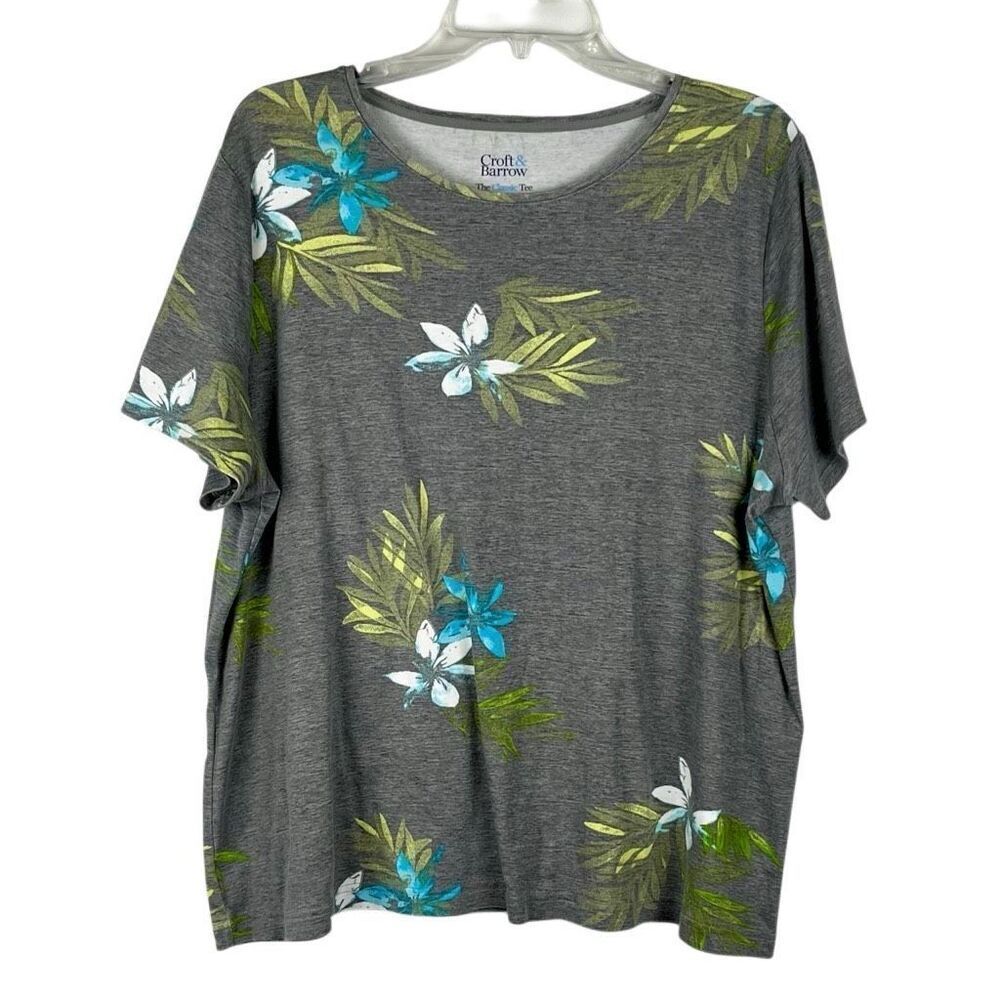 Croft & Barrow The Classic Tee Floral Top 1X